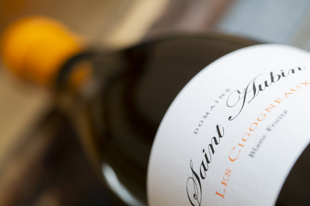 Etiquette de vin blanc